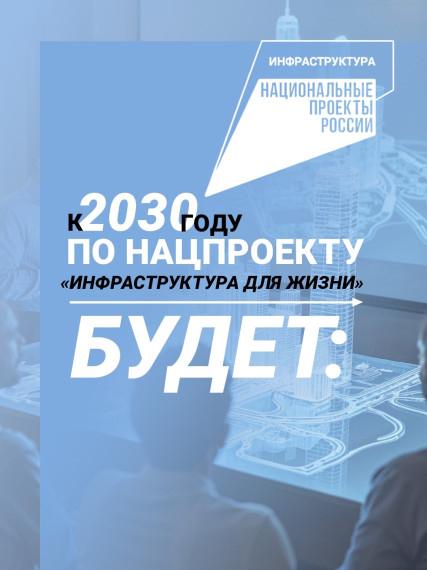 Благодаря нацпроекту «Инфраструктура для жизни» миллионы людей по всей стране получают качественные коммунальные услуги. Благодаря нацпроекту «Инфраструктура для жизни» миллионы людей по всей стране получают качественные коммунальные услуги.